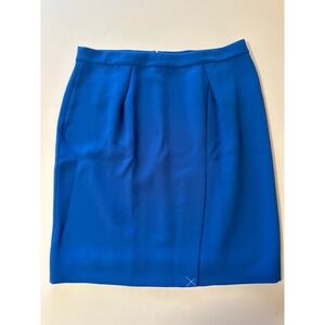 J.Crew Drapey Crepe Straight Skirt Women's 12P Front Pleated